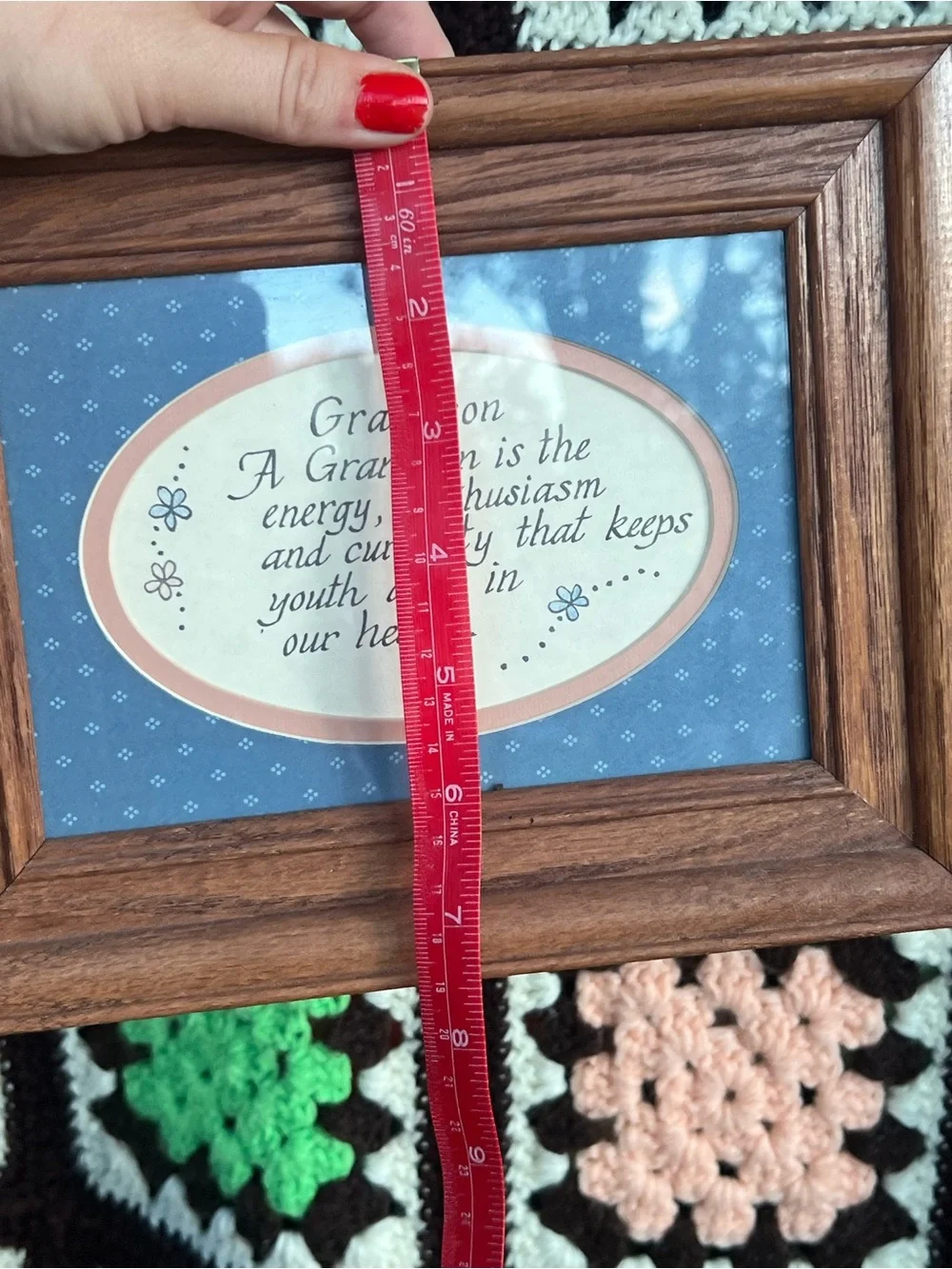 Grandson Inspirational Framed Wall Art Plaque Wood Look Frame 8x10
